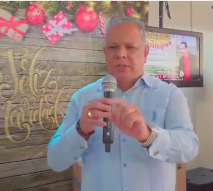 Félix Grullon, al momento de dirigirse a los presentes